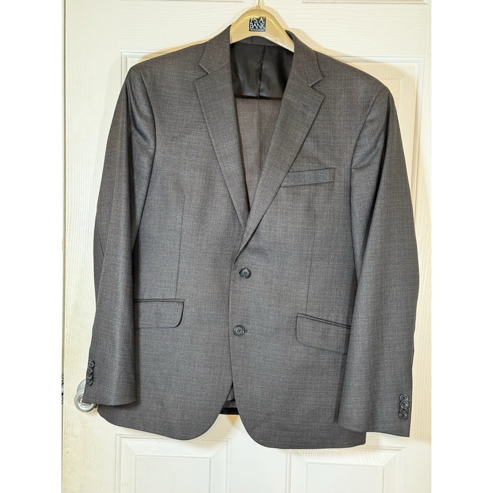 Reaction Kenneth Cole Grey 44R Techi-Cole Dress Suit 2 Piece Career Classic